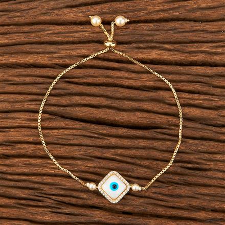 American Diamond Evil Eye Bracelet With Gold Plating