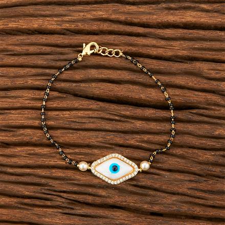 American Diamond Hand Mangalsutra Bracelet With Gold Plating