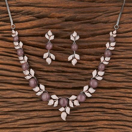 Cubic Zirconia Cz Necklace With Black Rose Plating