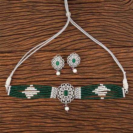 Cubic Zirconia Classic Mala Necklace With Rhodium Plating