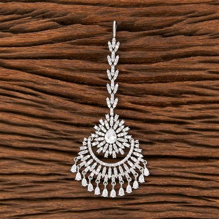 Cubic Zirconia Chand Tikka With Rhodium Plating