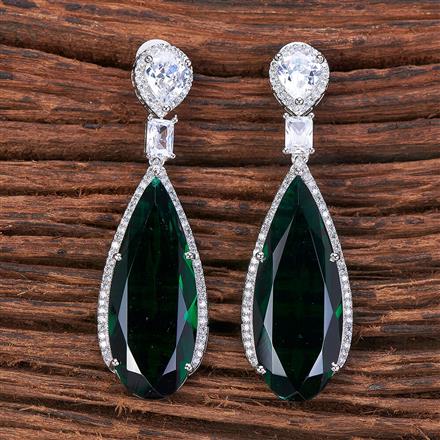 Cubic Zirconia Classic Earring With Rhodium Plating