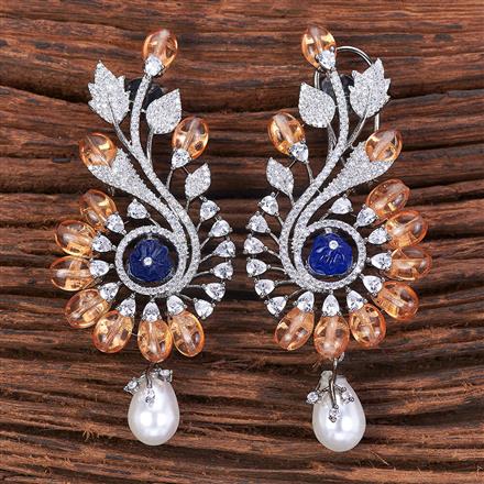 Cubic Zirconia Classic Earring With Black Plating