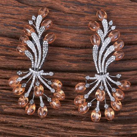 Cubic Zirconia Cz Earring With Black Plating