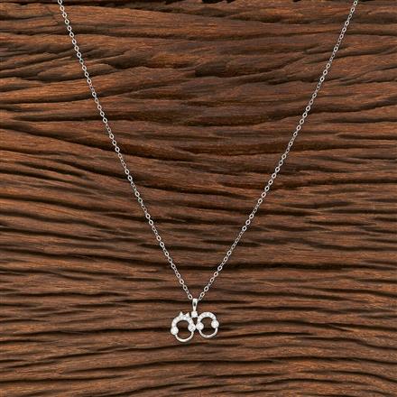 Cubic Zirconia Delicate Chain Pendant