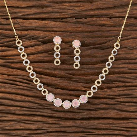 Cubic Zirconia Cz Necklace With 2 Tone Plating