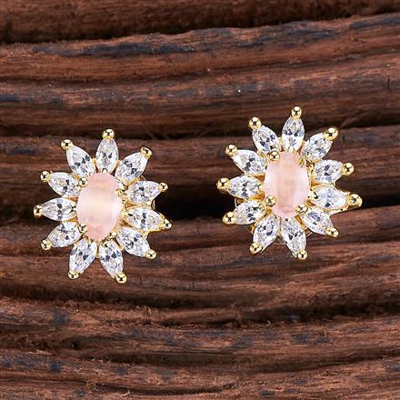 Cubic Zirconia Delicate Tops With Gold Plating