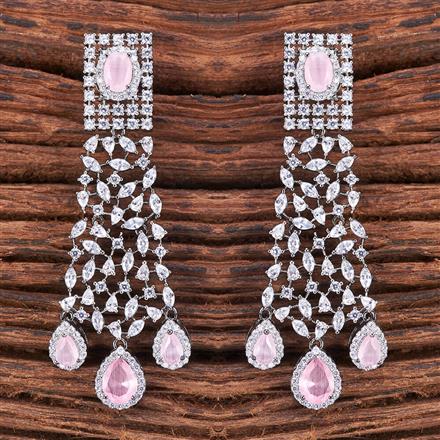 Cubic Zirconia Classic Earring With Black Plating