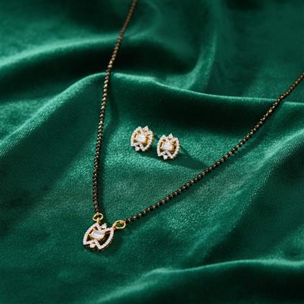 Cubic Zirconia Delicate Mangalsutra With 2 Tone Plating