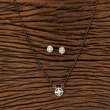 Cubic Zirconia Delicate Mangalsutra With 2 Tone Plating