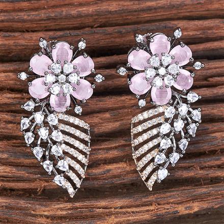 Cubic Zirconia Classic Earring With Black Rose Plating