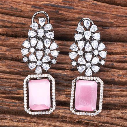 Cubic Zirconia Classic Earring With Black Rose Plating