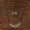 Cubic Zirconia Delicate Mangalsutra With Rhodium Plating