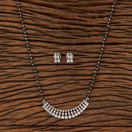 Cubic Zirconia Delicate Mangalsutra With Rhodium Plating