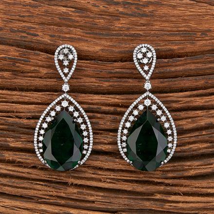 Cz Earring With Black Plating