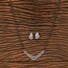 Cz Tanmaniya Mangalsutra With Rhodium Plating