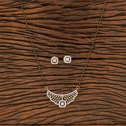 Cz Tanmaniya Mangalsutra With 2 Tone Plating