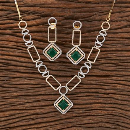 Cz Necklace With 2 Tone Plating