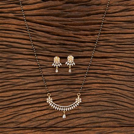 Cz Delicate Mangalsutra With 2 Tone Plating