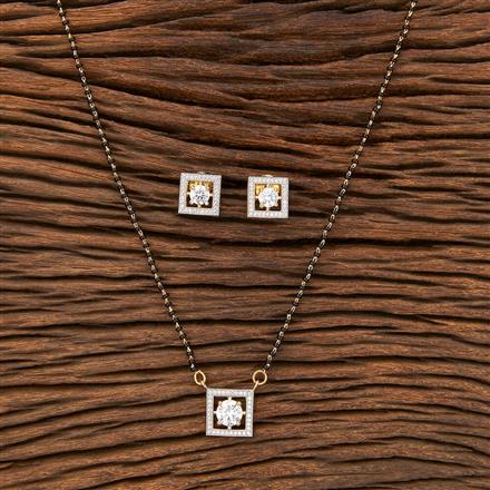 Cz Tanmaniya Mangalsutra With 2 Tone Plating