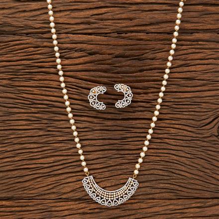 American Diamond Classic Mala Necklace With 2 Tone Plating