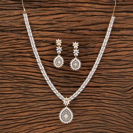 Cz Classic Necklace With 2 Tone Plating