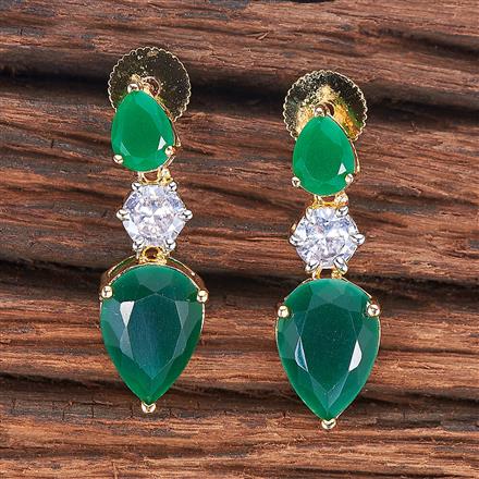 Cz Earring With 2 Tone Plating