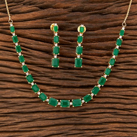 Cz Delicate Necklace With Gold Plating