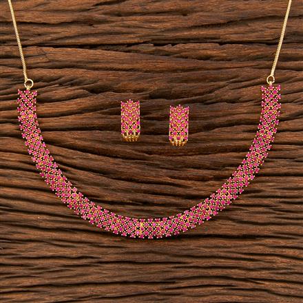 Cz Classic Necklace With Gold Plating