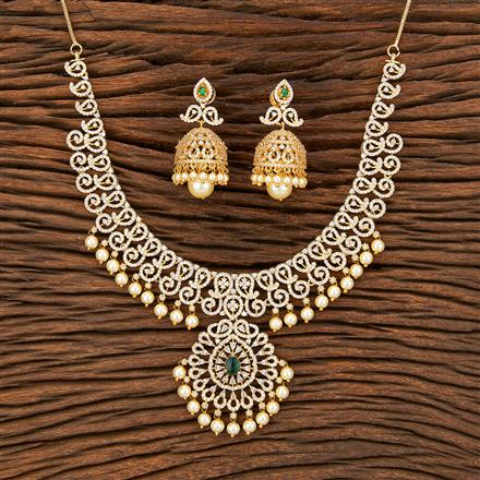 Cz Necklace With Gold Plating