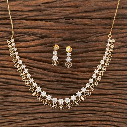 Cz Classic Necklace With Gold Plating