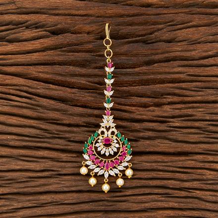 Cz Classic Tikka With Gold Plating