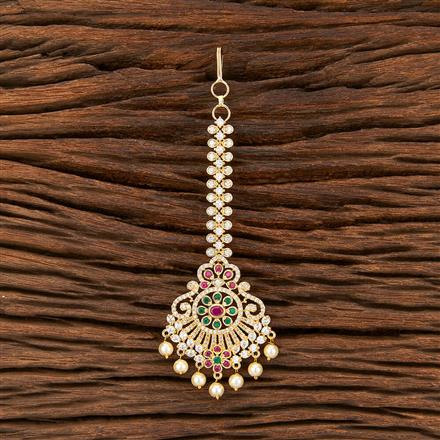 Cz South Indian Tikka With Gold Plating