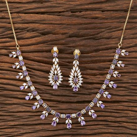Cz Necklace With Gold Plating