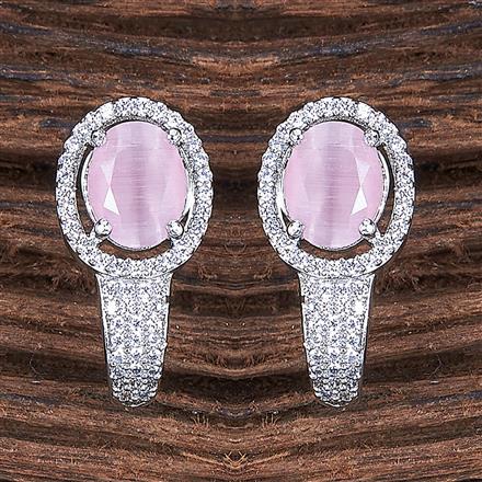 Cubic Zirconia Classic Bali With Rhodium Plating