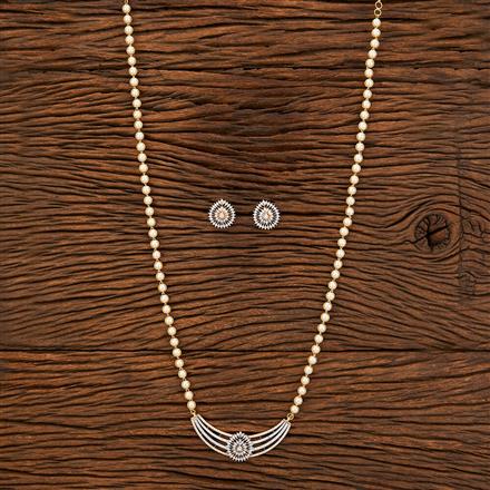 Cubic Zirconia Classic Mala Necklace With 2 Tone Plating