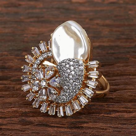 Cubic Zirconia Baroque Ring