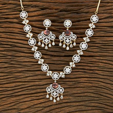 Cubic Zirconia Classic Necklace With 2 Tone Plating
