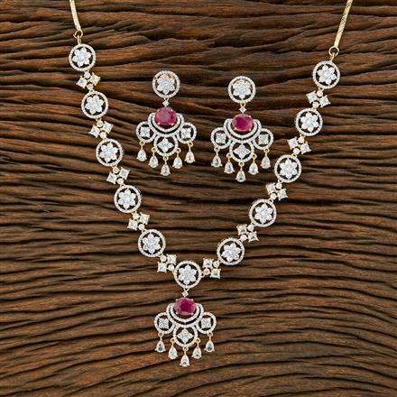 Cubic Zirconia Classic Necklace With 2 Tone Plating