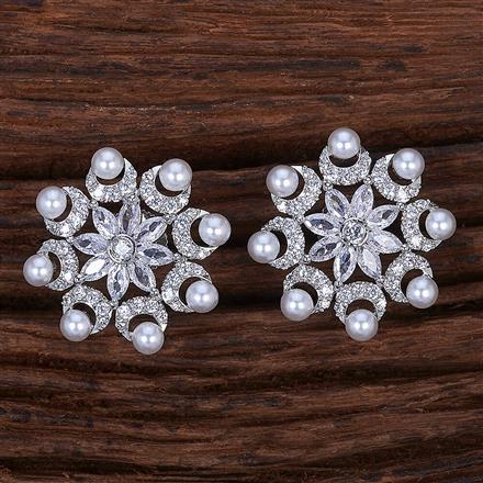 Cubic Zirconia Moti Earring With 2 Tone Plating
