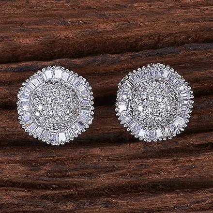 Cubic Zirconia Delicate Tops With 2 Tone Plating