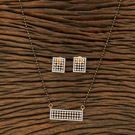 Cubic Zirconia Classic Mangalsutra With 2 Tone Plating