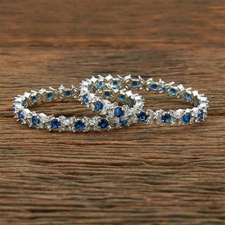 Cubic Zirconia Classic Bangles With Rhodium Plating