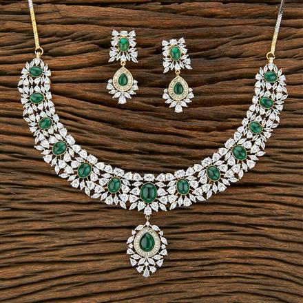 Cubic Zirconia Classic Necklace With 2 Tone Plating