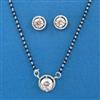 American Diamond Solitaire Mangalsutra with 2 Tone Plating
