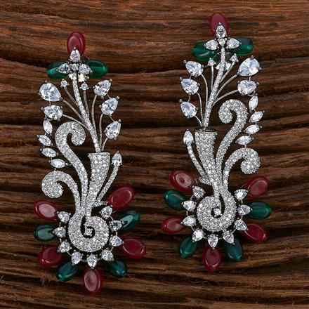 Cz Classic Earring With Black Plating