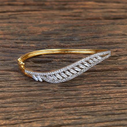 Cz Delicate Kada With 2 Tone Plating