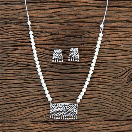 Cz Classic mala necklace With Rhodium Plating