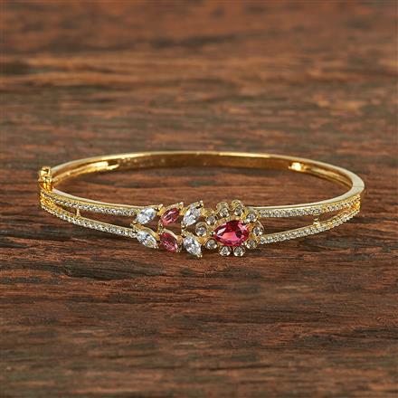 Cz South Indian Kada With Gold Plating
