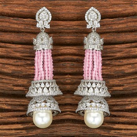 Cz Classic Jhumki With Rhodium Plating